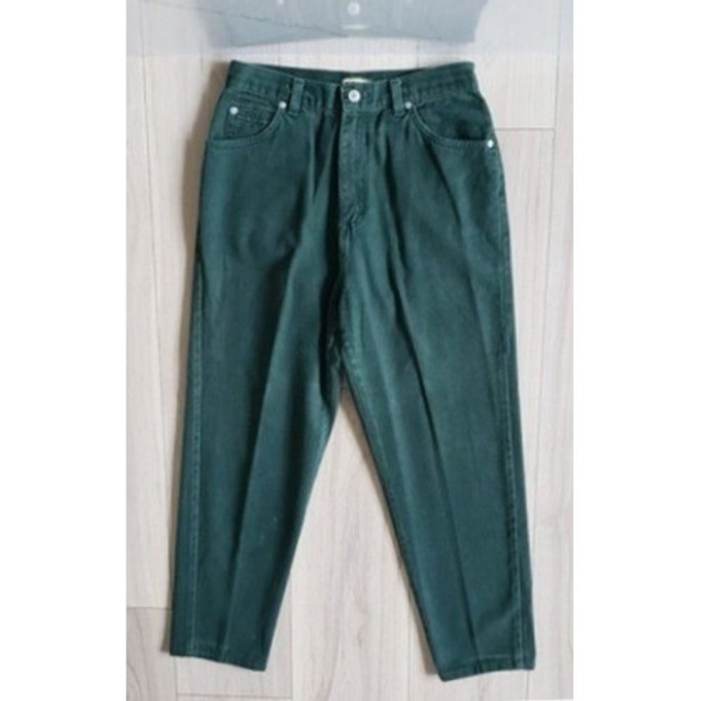 Vintage‎ Northwest Blue Jeans Womens 10 Short Green High Rise Tapered 90s USA